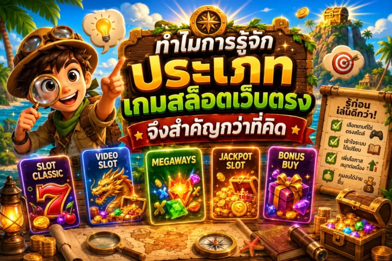ทำไมการรู้จักประเภทเกมสล็อตเว็บตรงจึงสำคัญกว่าที่คิด
