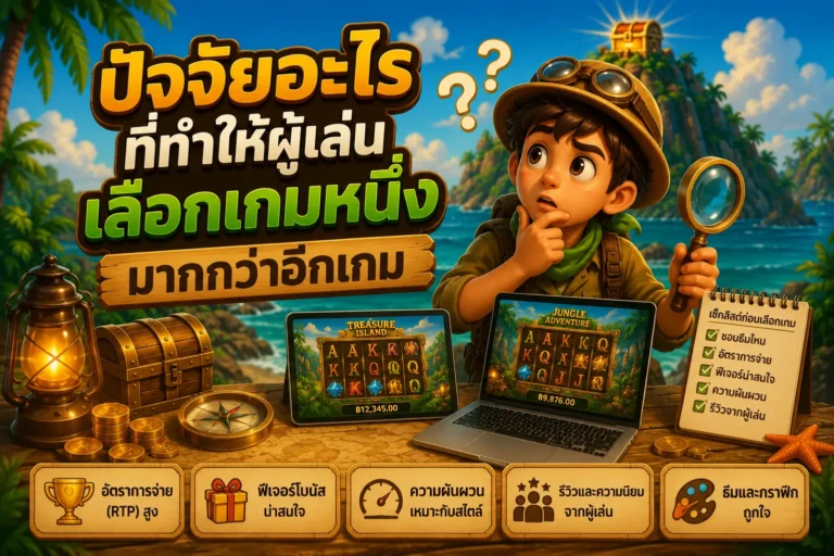 ปัจจัยอะไรที่ทำให้ผู้เล่นเลือกเกมหนึ่งมากกว่าอีกเกม