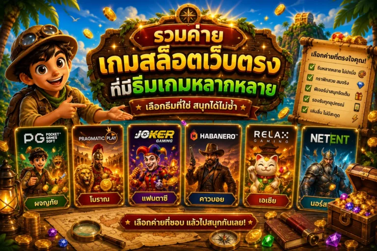 รวมค่ายเกมสล็อตเว็บตรงที่มีธีมเกมหลากหลาย