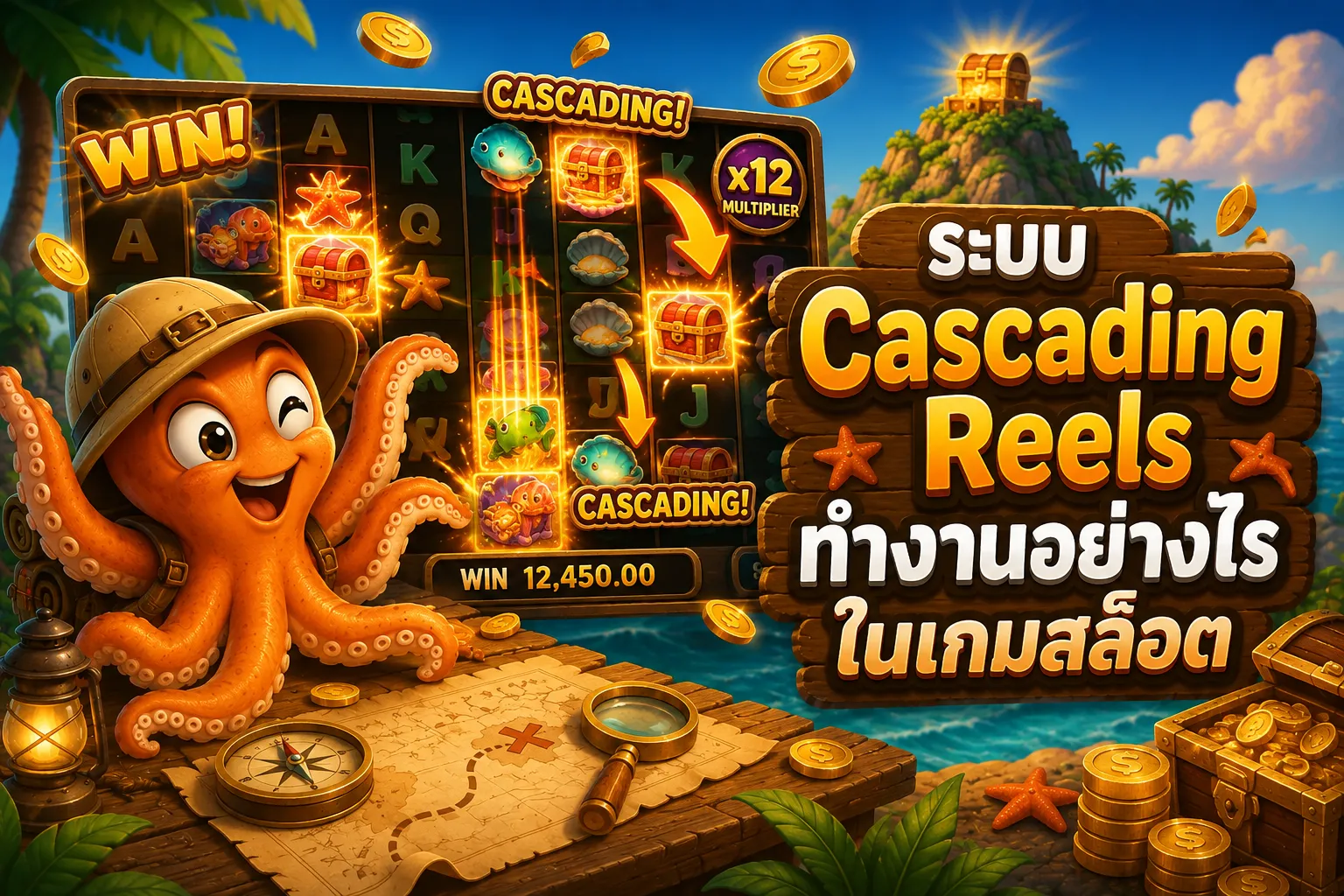ระบบ Cascading Reels ทำงานอย่างไรในเกมสล็อต